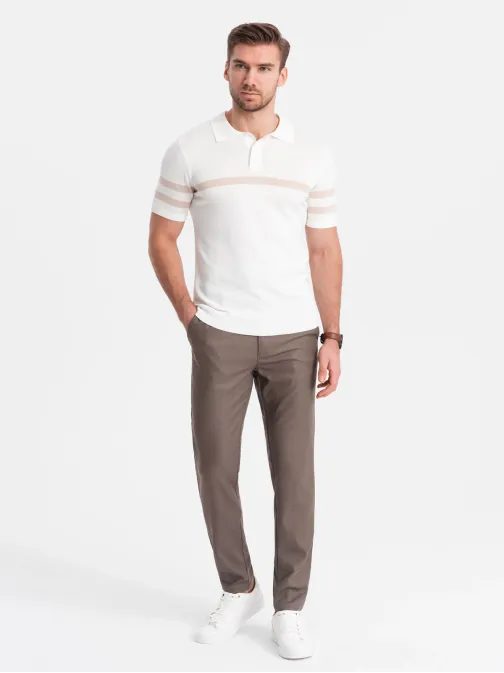 Stylové béžové chinos kalhoty V2 PACP-0182