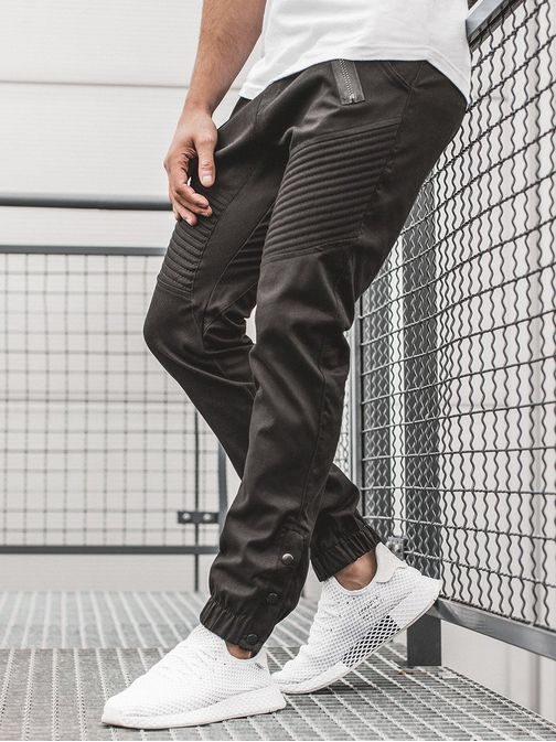 Černé chinos jogger kalhoty pánské A/0952