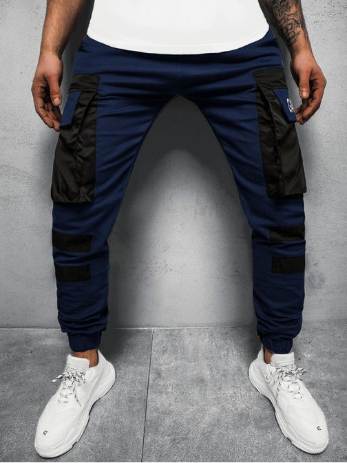 Stylové tmavě modré joggery G/11131