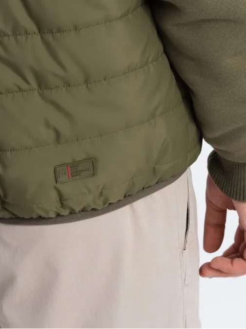 Krásná přechodná olivová bunda C601