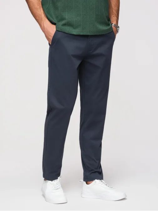 Pánské tmavě modré chinos kalhoty V4 PACP-0293