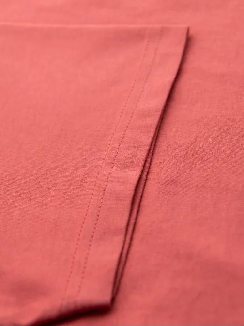 Základní korálové bavlněné tričko s kulatým výstřihem V17 TSBS-0236