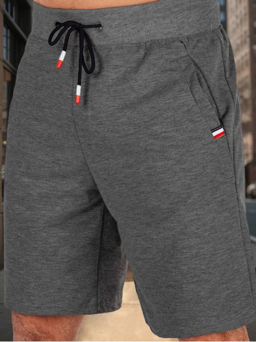 Pohodlné grafitové šortky s logem