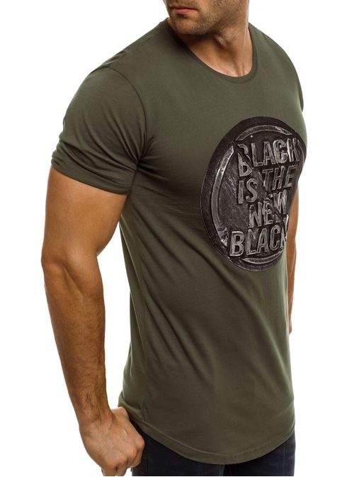 Zelené stylové tričko s 3D potiskem BREEZY 282