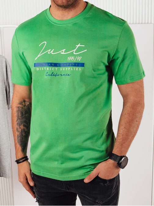 Zelené tričko s výrazným nápisem