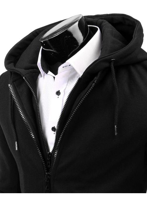 Zajímavý módní černý kabát