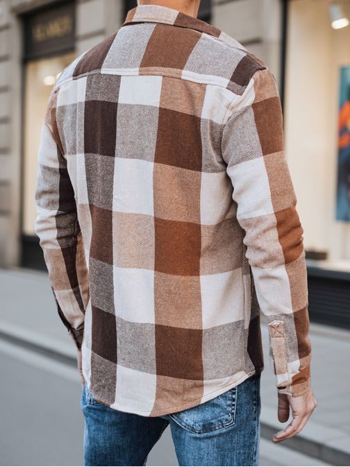 Kostkovaná flanelová košile s náprsními kapsami
