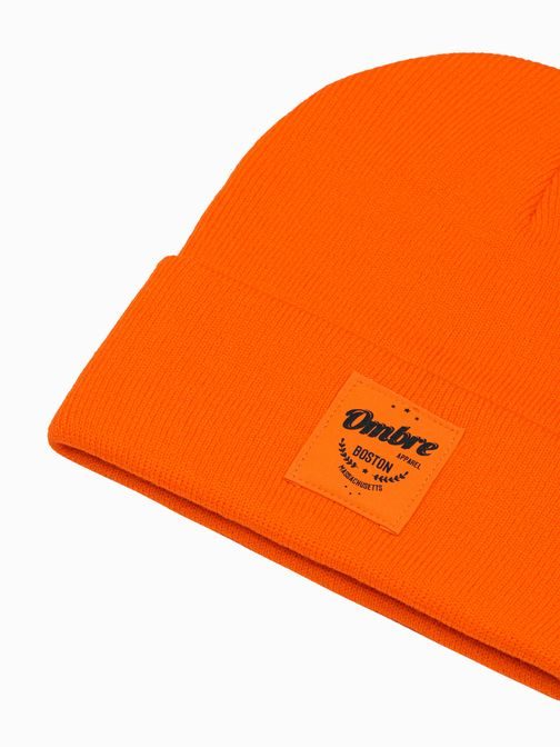 Oranžová stylová pánská čepice H103