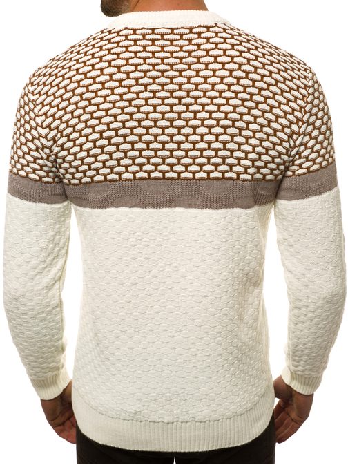 Béžový módní svetr O/5012XZ