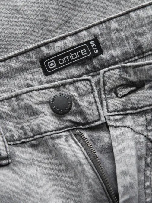 Riflové kalhoty v šedé barvě P1062