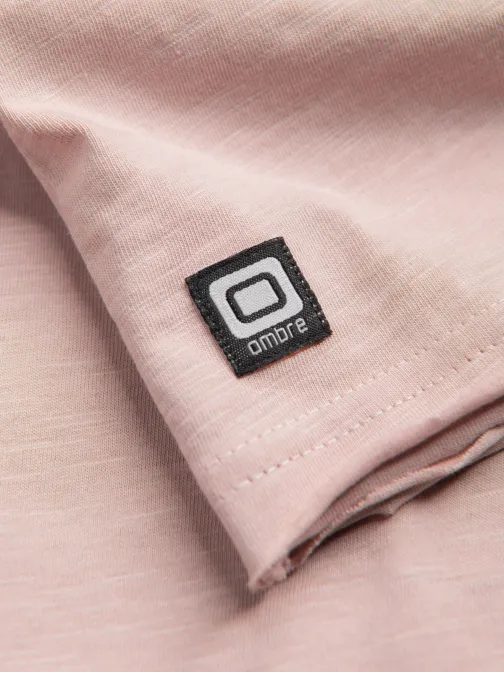 Trendy růžové tričko bez potisku V5 TSCT-22SS-004