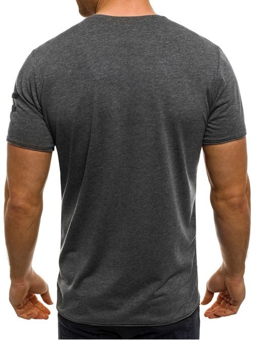 Bavlněné pánské tričko tmavě šedé BREEZY 376T