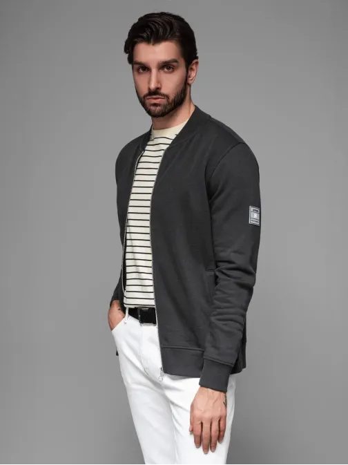 Zajímavá černá bomber mikina V5 SSZP-0215