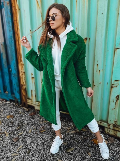 Stylový dámský kabát v zelené barvě Atktic