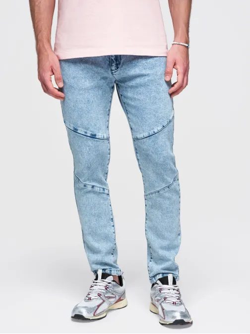 Módní světle modré džíny slim fit V1 P1527