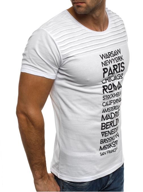 Jedinečné bílé moderní tričko BREEZY 9051
