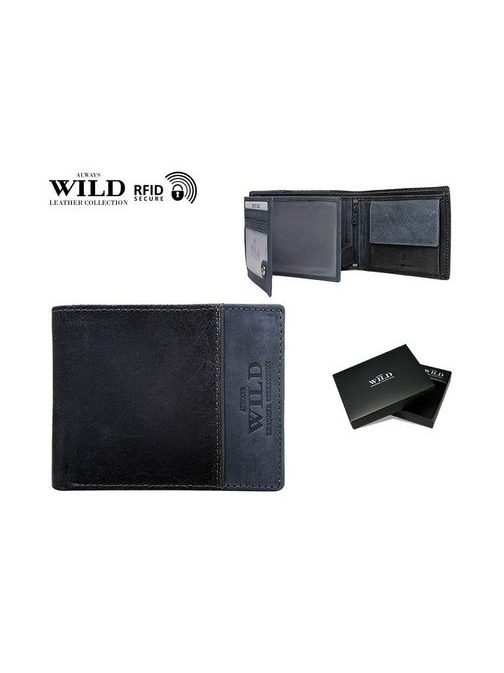 Stylová granátová kožená peněženka Wild
