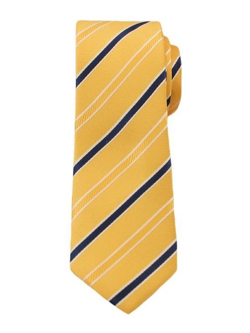 Výrazná žlutá kravata s proužky