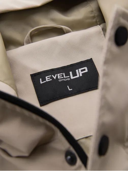 Moderní béžová pánská přechodná bunda V3 JANP-0225