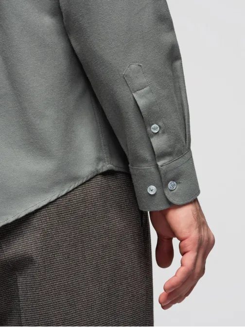 Pánská khaki košile s náprsní kapsou V4 K694