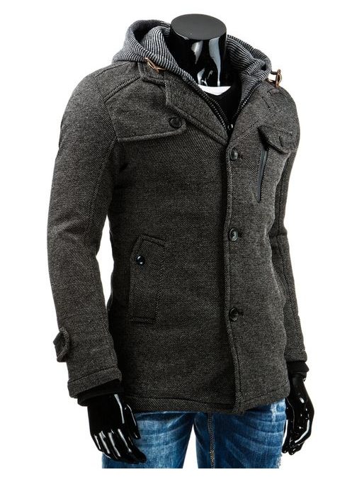 Zimní pánský kabát moderního designu