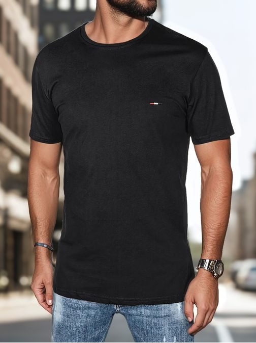 Trendy černé tričko s krátkým rukávem a s logem