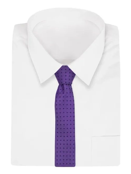 Fialová puntíkatá kravata Alties