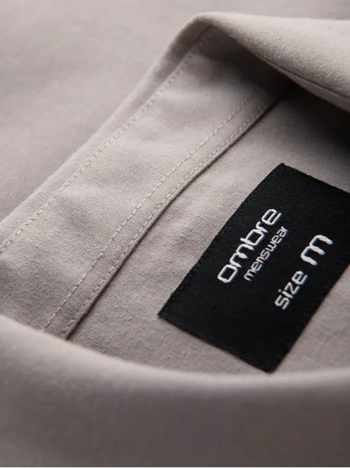 Ležérní šedá košile s kapsou V1 SHCS-0148