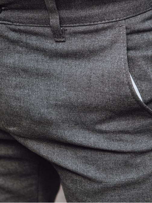 Tmavě šedé elegantní pánské kalhoty