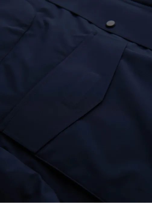 Módní tmavě modrá pánská zimní bunda V1 JAHP-0306