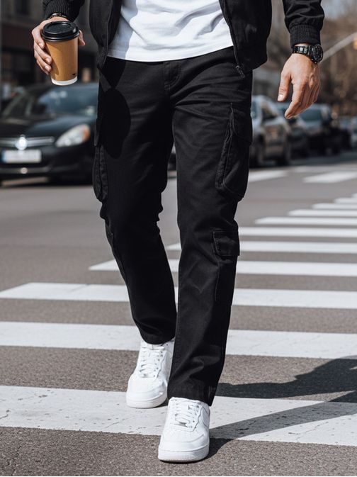 Široké baggy kalhoty v černé barvě