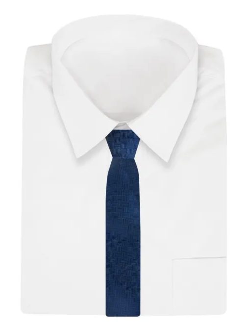 Trendy modrá pánská kravata se vzorem
