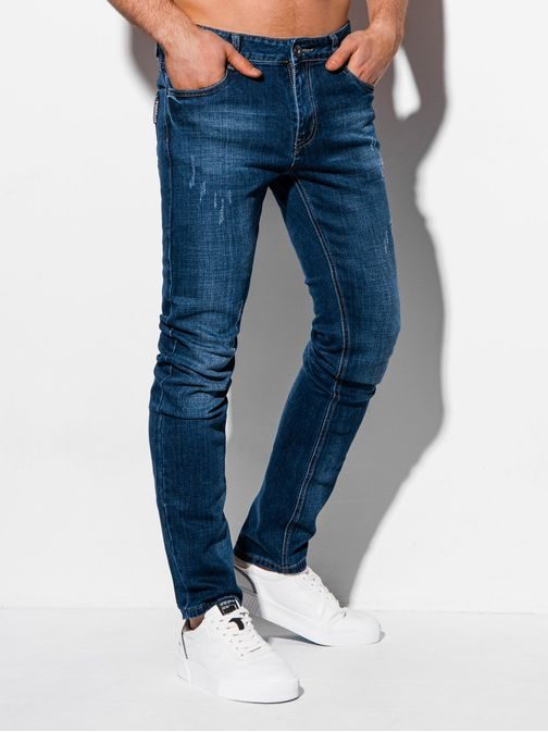 Tmavě modré trendové džíny P1014