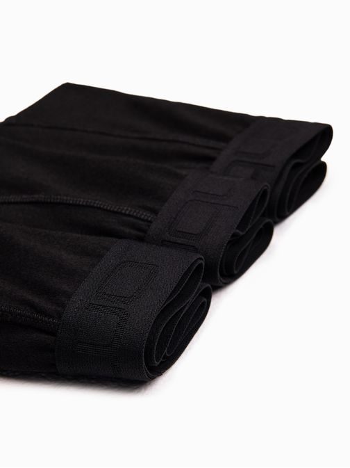 Černé stylové boxerky V1 UNBO-0105 (3 ks)