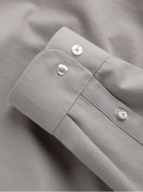 Pánská šedá košile s náprsní kapsou V1 K694