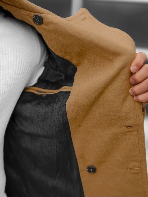 Moderní kabát v béžové barvě JB/1048