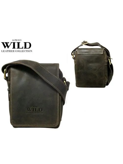 Trendy kožená pánská taška v hnědé barvě