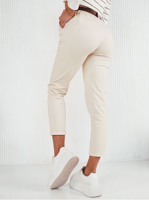 Dámské chinos ecru kalhoty Chitras
