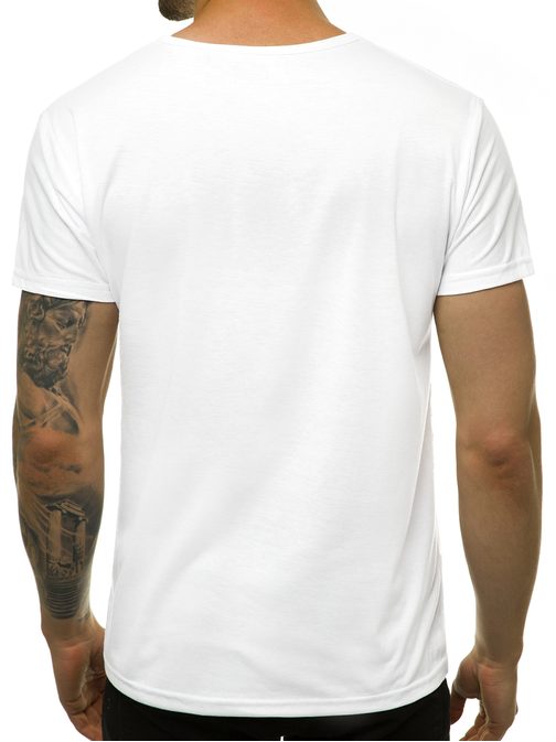 Jedinečné bílé tričko s potiskem JS/KS2023Z