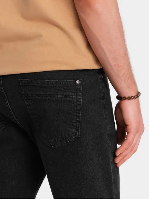 Pánské džínové šortky černé v4 om-srds-0134