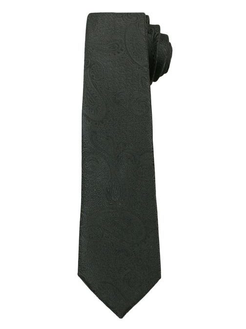 Moderní vzorovaná černá kravata