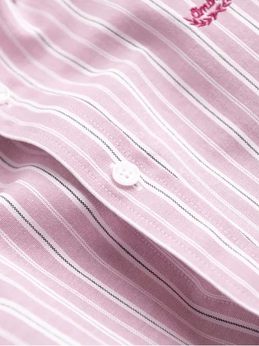 Růžová košile s jemným vzorem V2 SHOS-0170