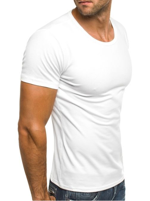 Klasické bílé pánské tričko J. STYLE 712006