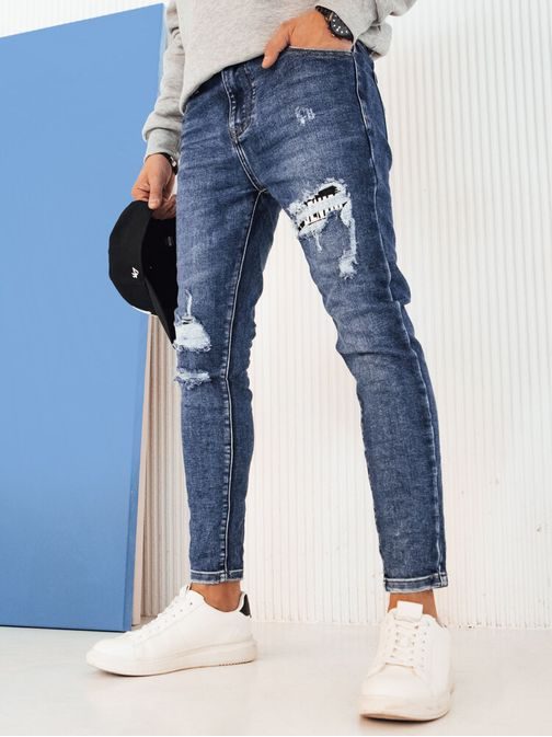 Nadčasové modré pánské rifle