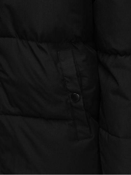 Originální černá zimní bunda s potiskem