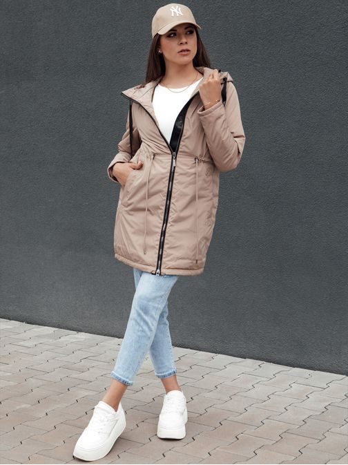 Zajímavá béžová dámská parka Urbanjoy