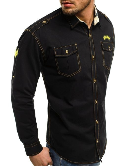 Černá riflová košile NORTH 2504