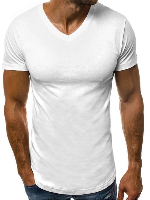 Bílé tričko s V výstřihem O/1210Z