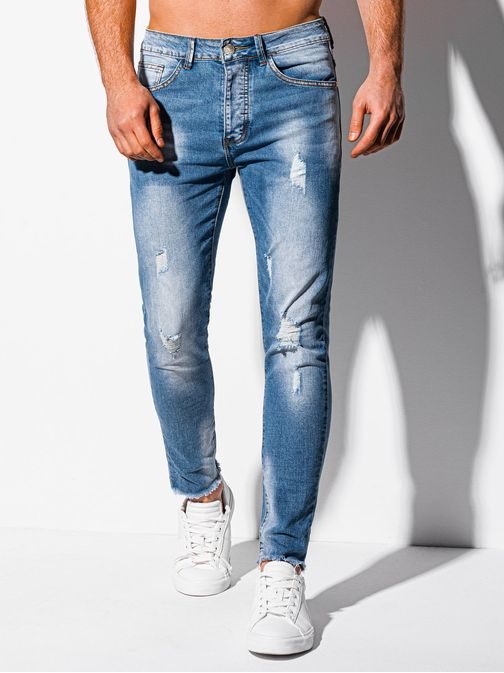 Trendové modré džíny P1066