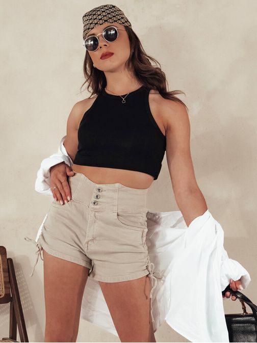 Zajímavé dámské béžové kraťasy Style Shorts